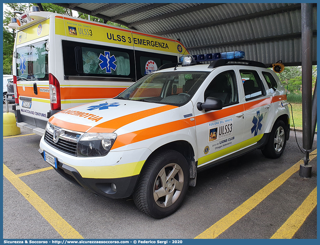 -
SUEM 118 Venezia Mestre
Azienda ULSS 3 - Serenissima
Chioggia
Dacia Duster I serie
Allestitore Mobitecno - NewCoCar S.r.l.
Parole chiave: 118;SUEM;S.U.E.M.;ULSS;Serenissima;Venezia;Chioggia;Dacia;Duster;Mobitecno;NewCoCar