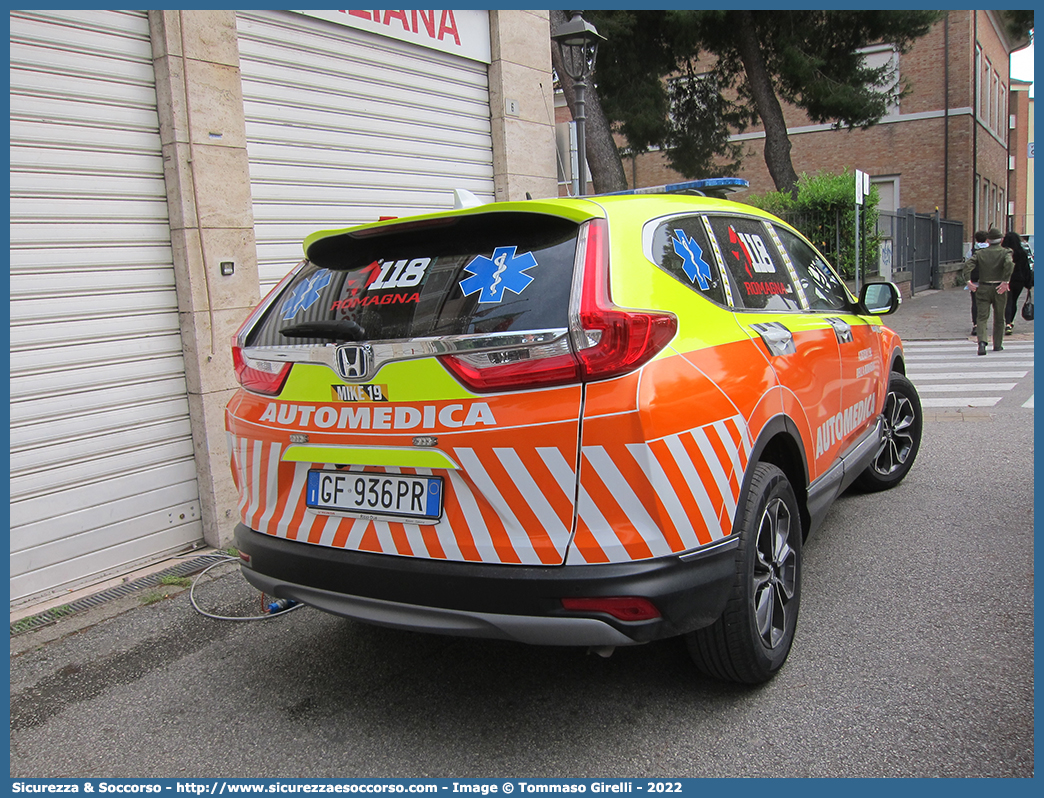 MIKE 19
118 Romagna Soccorso
Ambito Territoriale di Rimini
Honda CR-V V serie
Allestitore Safety Car S.r.l.
Parole chiave: 118;Romagna;Rimini;Soccorso;Automedica;Automedicalizzata;Auto Medica;Auto;Medicalizzata;Honda;CR-V;CRV;Safety;Car