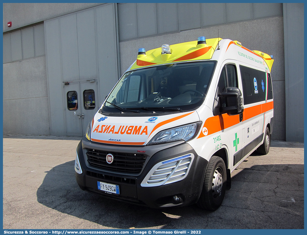 I.C. 2 - 31482
Volontari del Soccorso Cavallino Treporti
Fiat Ducato III serie restyling
Allestitore Aricar S.p.A.
Parole chiave: Volontari;del;Soccorso;Cavallino;Treporti;Fiat;Ducato;Aricar;Ambulanza;Autoambulanza