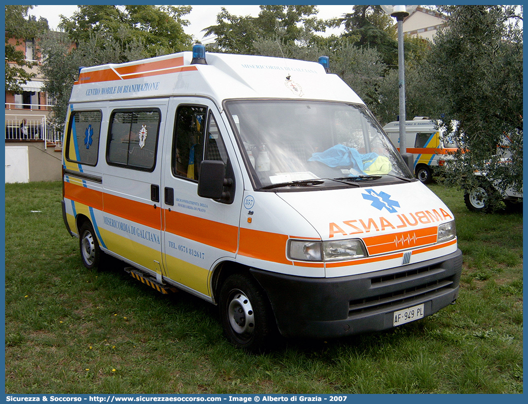 357
Misericordia di Galciana
Fiat Ducato II serie
Allestitore Alessi e Becagli S.n.c.
Parole chiave: Misericordie;Misericordia;Ambulanza;Autoambulanza;Fiat;Ducato;Galciana;Alessi;e;Becagli