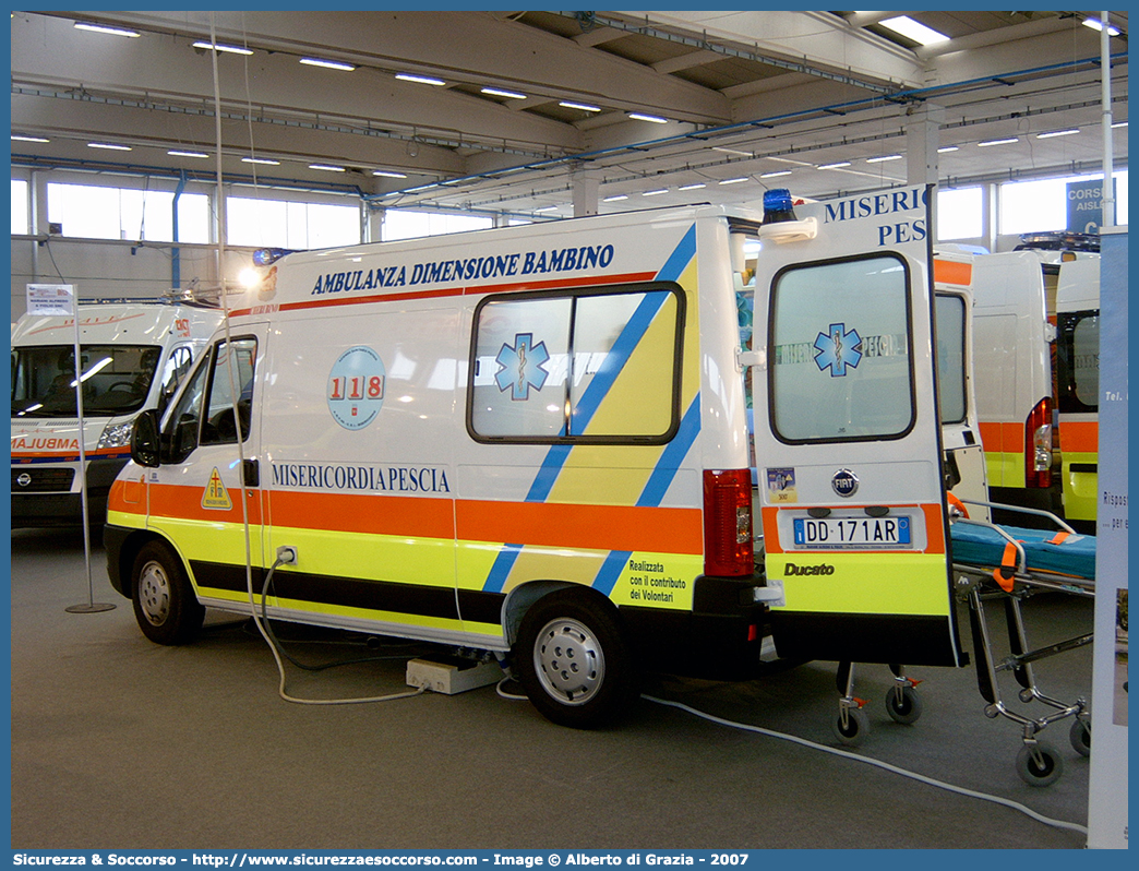 82
Misericordia Pescia
Fiat Ducato II serie restyling
Allestitore MAF S.n.c.
Parole chiave: Misericordie;Misericordia;Ambulanza;Autoambulanza;Fiat;Ducato;MAF;M.A.F.;Mariani;Alfredo;Pescia