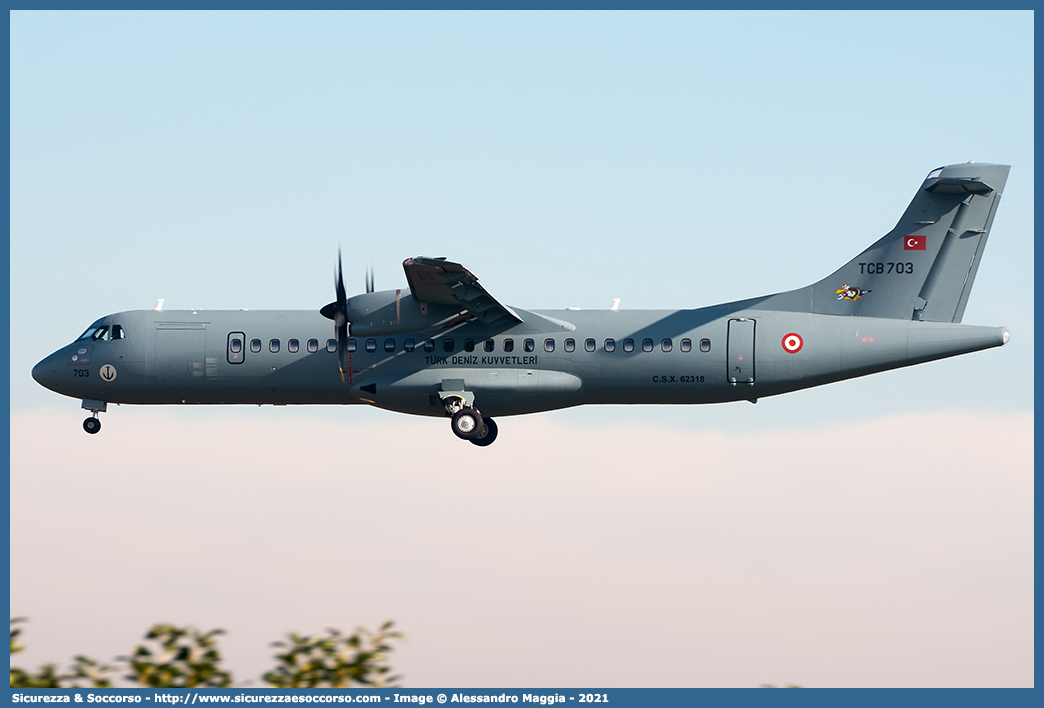 TCB703 / CSX62318
Republic of Turkey
Türk Deniz Kuvvetleri
ATR 72-212A
Parole chiave: Türk;Deniz;Kuvvetleri;ATR;72;212A