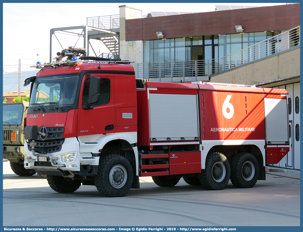 AM CR352
Aeronautica Militare Italiana
Servizio Antincendio
Mercedes Benz Arocs 3343 6x6
Allestitore BAI S.r.l.
Parole chiave: AMI;A.M.I.;Aeronautica;Militare;Italiana;Servizio Antincendio;Mercedes;Benz;Arocs;3343;6x6;BAI