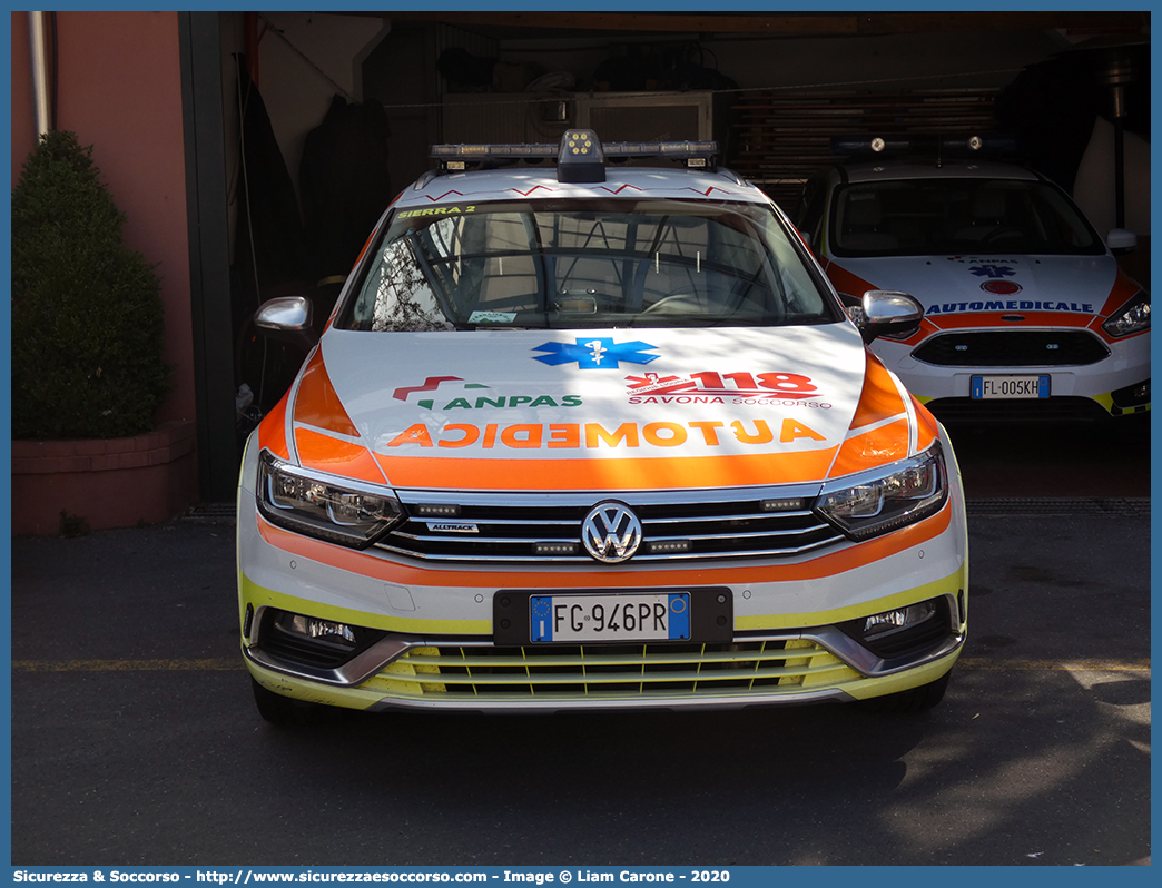 Sierra 2
ANPAS Liguria
Coordinamento delle Pubbliche Assistenze
Ambito 1° Savonese
Volkswagen Passat Variant VI serie
Allestitore Mariani Fratelli S.r.l.
Parole chiave: ANPAS;A.N.P.A.S.;Coordinamento;Associazione;Nazionale;Pubbliche;Assistenze;118;Savona;Automedica;Volkswagen;Passat;Variant;Mariani Fratelli