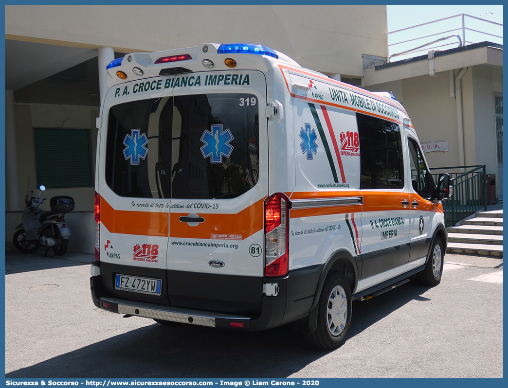 81/319
P.A. Croce Bianca Imperia
Ford Transit IV serie
Allestitore Alessi e Becagli S.n.c.
Parole chiave: P.A.;PA;Croce;Bianca;Imperia;Ambulanza;Autoambulanza;Ford;Transit;Alessi e Becagli