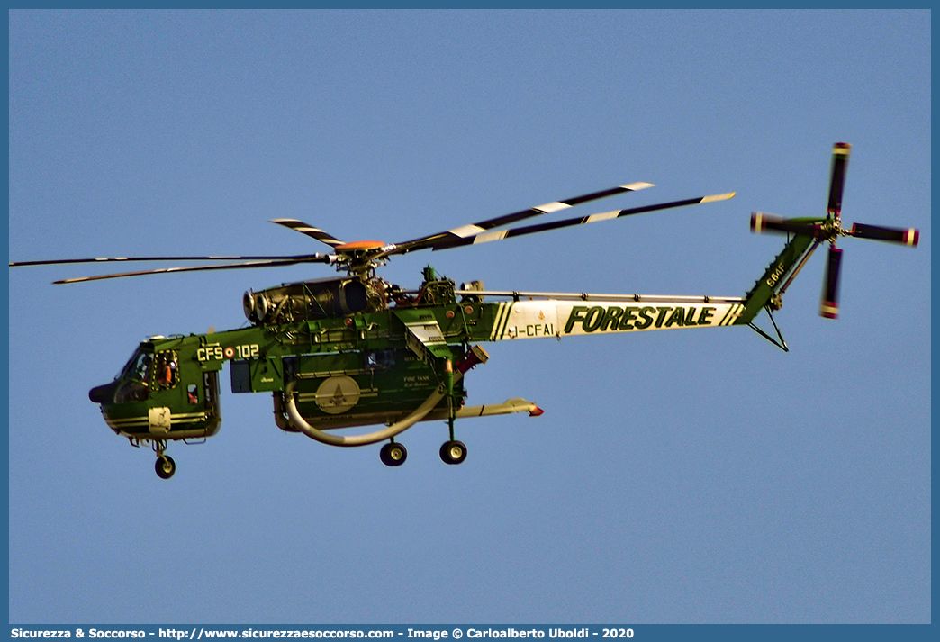 I-CFAI
Corpo Nazionale Vigili del Fuoco
Servizio Aereo
Erickson S64F Air Crane
"Toro Seduto"
Parole chiave: VVF;V.V.F;Corpo;Nazionale;Vigili;del;Fuoco;Servizio;Aereo;Nucleo;Elicotteri;Erickson;S64F;Air;Crane