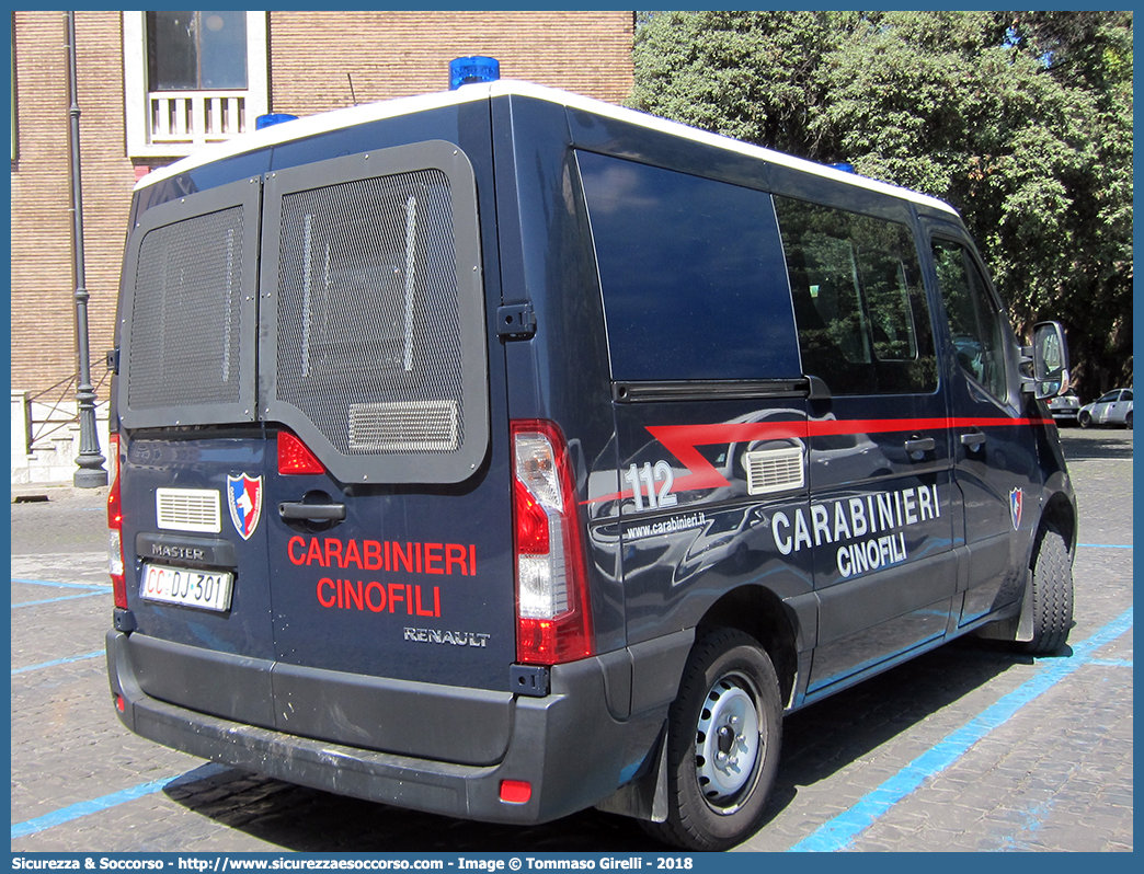 CC DJ301
Arma dei Carabinieri
Centro e Nuclei Cinofili
Renault Master IV serie
Allestitore Focaccia Group S.r.l.
Parole chiave: CC;C.C.;Arma;Carabinieri;Centro;Nuclei;Nucleo;Cinofili;Renault;Master;Focaccia