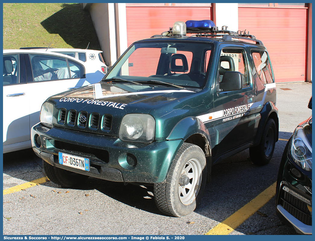 CF D36TN
Corpo Forestale
Provincia Autonoma di Trento
Suzuki Jimny
Parole chiave: CF;C.F.;TN;Corpo;Forestale;Trento;Suzuki;Jimny