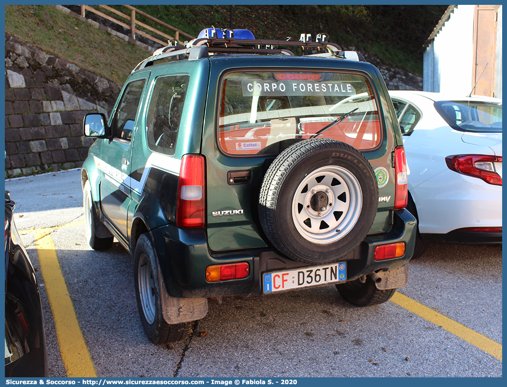 CF D36TN
Corpo Forestale
Provincia Autonoma di Trento
Suzuki Jimny
Parole chiave: CF;C.F.;TN;Corpo;Forestale;Trento;Suzuki;Jimny