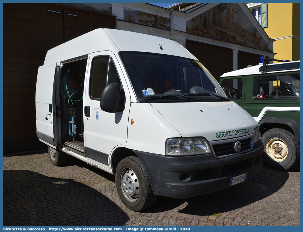 CF E75TN
Corpo Forestale
Provincia Autonoma di Trento
Fiat Ducato II serie restyling
Parole chiave: CF;C.F.;TN;Corpo;Forestale;Trento;Volkswagen;Fiat;Ducato