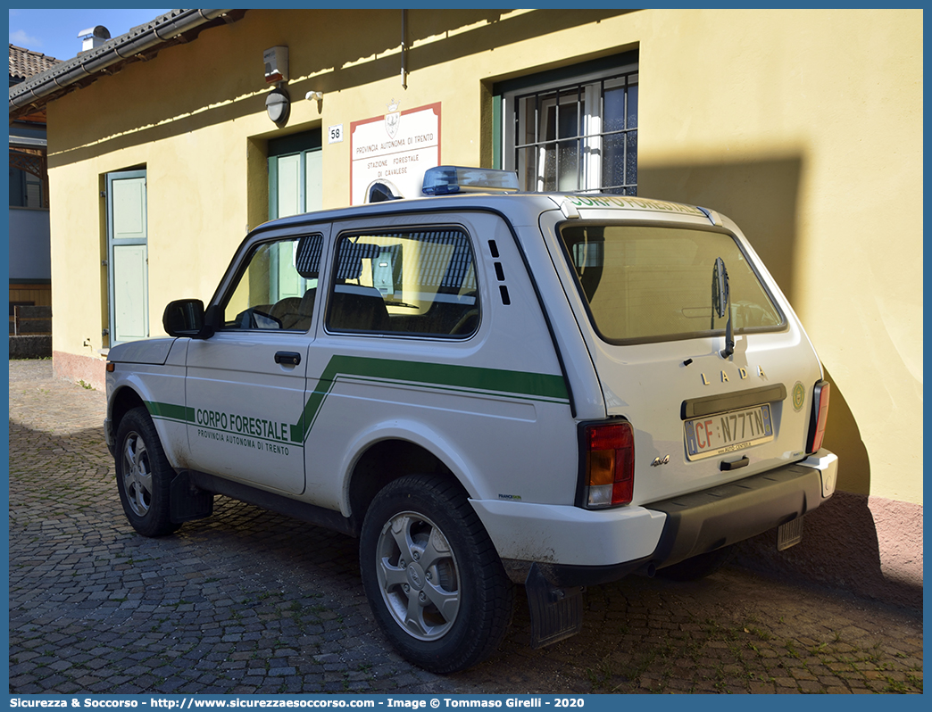 CF N77TN
Corpo Forestale
Provincia Autonoma di Trento
Lada Niva
Parole chiave: CF;C.F.;TN;Corpo;Forestale;Trento;Lada;Niva