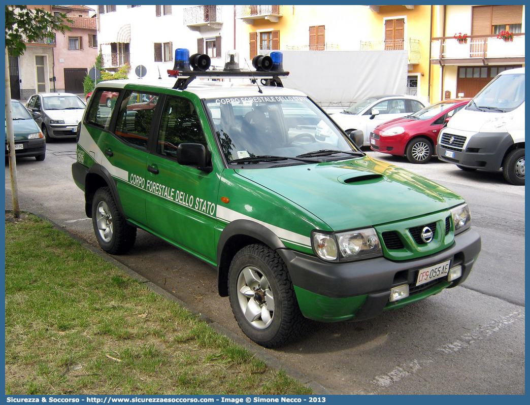 CFS 055AE
Corpo Forestale dello Stato
Nissan Terrano II serie
Parole chiave: CFS;C.F.S.;Corpo;Forestale;dello;Stato;Nissan;Terrano