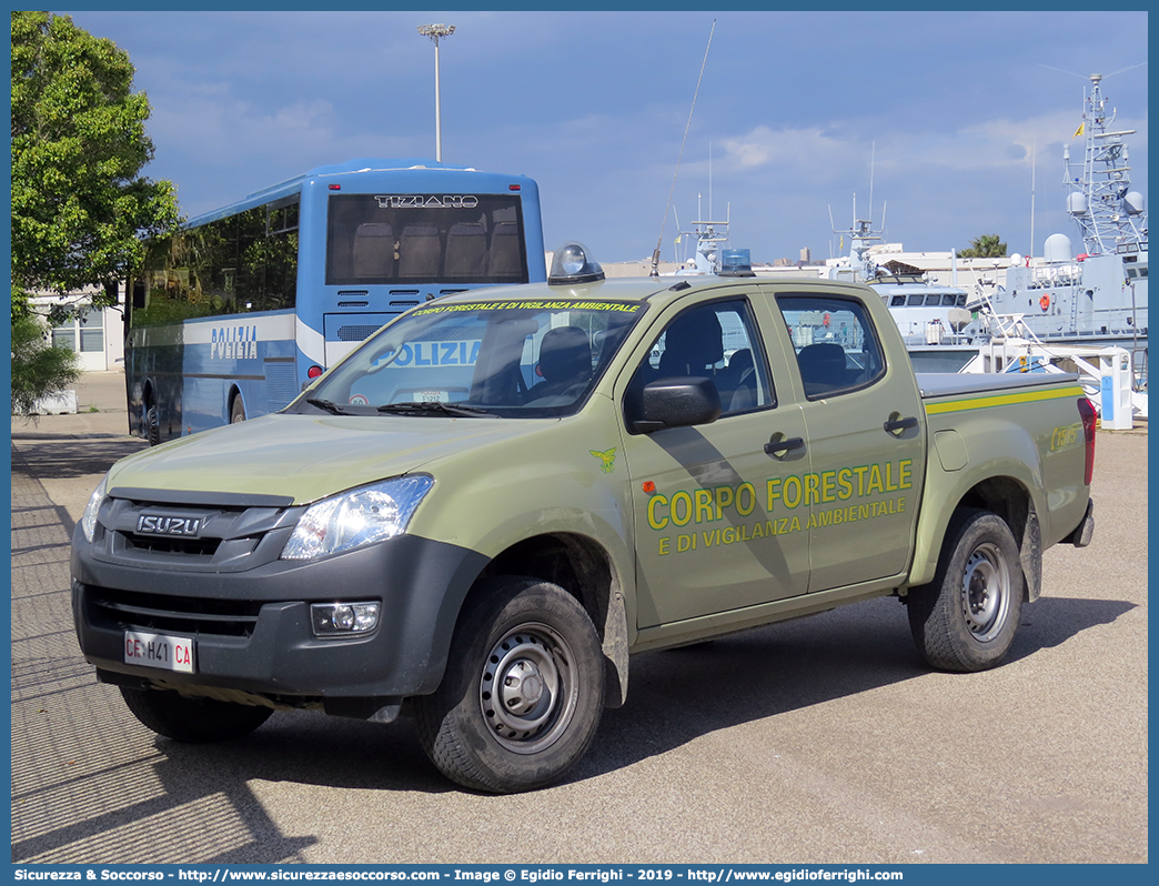 CFva H41 CA
Corpo Forestale
e di Vigilanza Ambientale
Regione Sardegna
Isuzu D-Max II serie
Parole chiave: CFVA;C.F.V.A.;CF;C.F.;VA;V.A.;Corpo;Forestale;Vigilanza;Ambientale;Sardegna;Isuzu;D-Max;DMAX