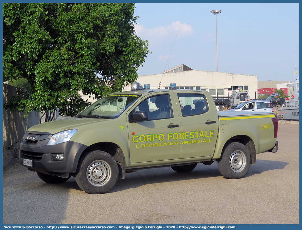 CFva H41 CA
Corpo Forestale
e di Vigilanza Ambientale
Regione Sardegna
Isuzu D-Max II serie
Parole chiave: CFVA;C.F.V.A.;CF;C.F.;VA;V.A.;Corpo;Forestale;Vigilanza;Ambientale;Sardegna;Isuzu;D-Max;DMAX