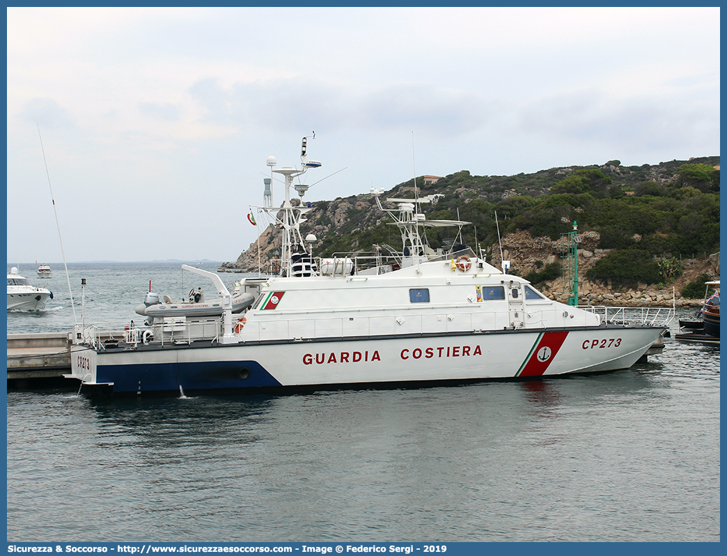 CP 273
Corpo delle Capitanerie di Porto
Guardia Costiera
Vedette Veloci Classe 265
Parole chiave: Guardia;Costiera;Capitaneria;Capitanerie;Porto;Vedetta;Vedette;Veloce;Veloci;Classe;265;CP;C.P.;G.C.;GC