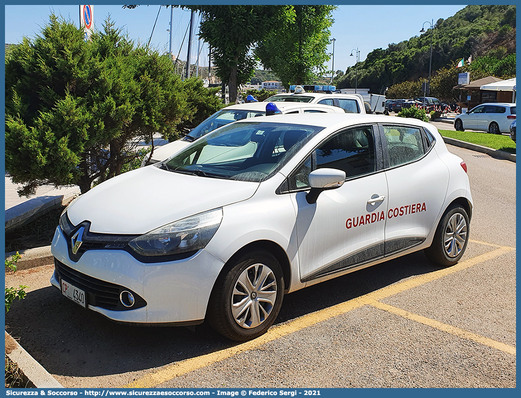 CP 4340
Corpo delle Capitanerie di Porto
Guardia Costiera 
Renault Clio VI serie
Parole chiave: CP;C.P.;GC;G.C.;Guardia;Costiera;Corpo;Capitaneria;Capitanerie;di;Porto;Renault;Clio