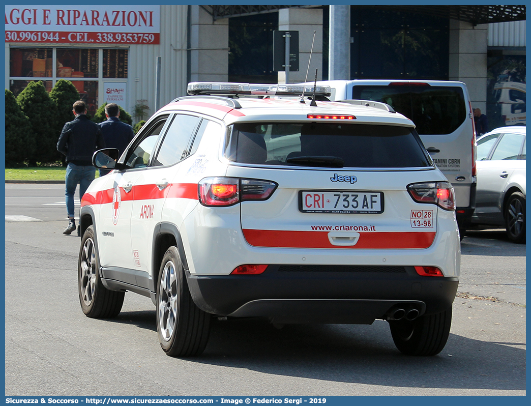 CRI 733AF
Croce Rossa Italiana
Arona (NO)
Jeep Compass II serie
Parole chiave: CRI;C.R.I.;Croce;Rossa;Italiana;Arona;Jeep;Compass