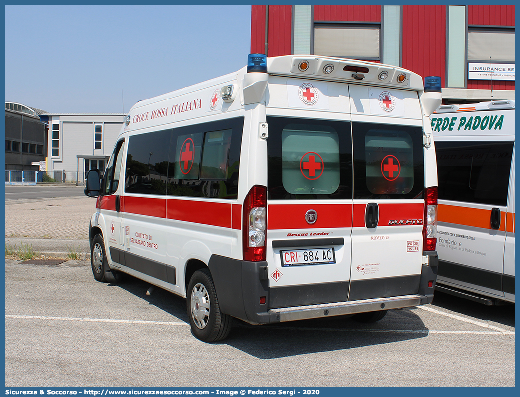 CRI 884AC
Croce Rossa Italiana
Selvazzano Dentro (PD)
Fiat Ducato III serie
Allestitore Mariani Fratelli S.r.l.
Parole chiave: CRI;C.R.I.;Croce;Rossa;Italiana;Fiat;Ducato;X250;Selvazzano;Dentro;Fratelli;Mariani