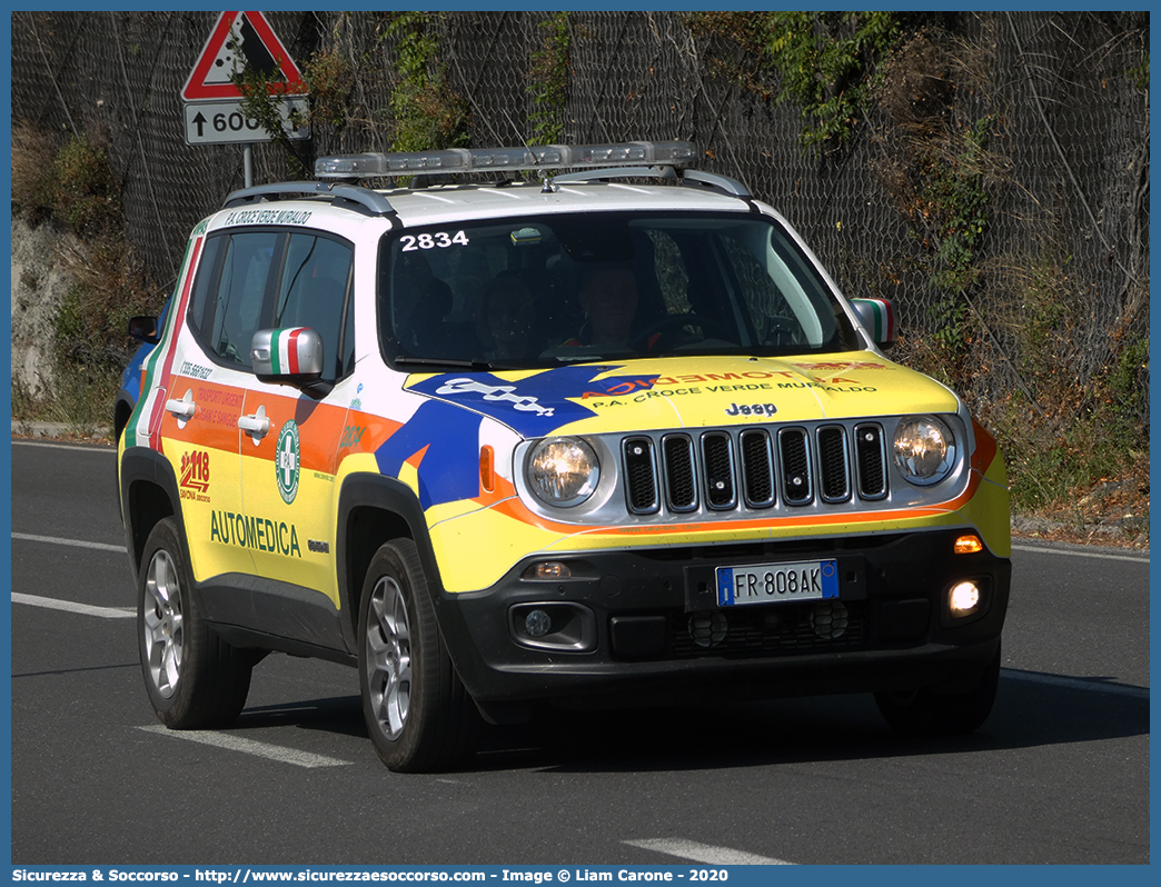 2834
P.A. Croce Verde Murialdo
Jeep Renegade I serie
Allestitore CEVI S.n.c.
Parole chiave: PA;P.A.;Pubblica;Assistenza;Croce;Verde;Murialdo;Jeep;Renegade;Cevi;Carrozzeria;Europea;