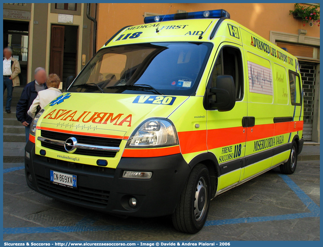 V-20
Misericordia Vaglia
Opel Movano II serie
Allestitore Alessi e Becagli S.n.c.
Parole chiave: Misericordie;Misericordia;Ambulanza;Autoambulanza;Vaglia;Opel;Movano;Alessi e Becagli