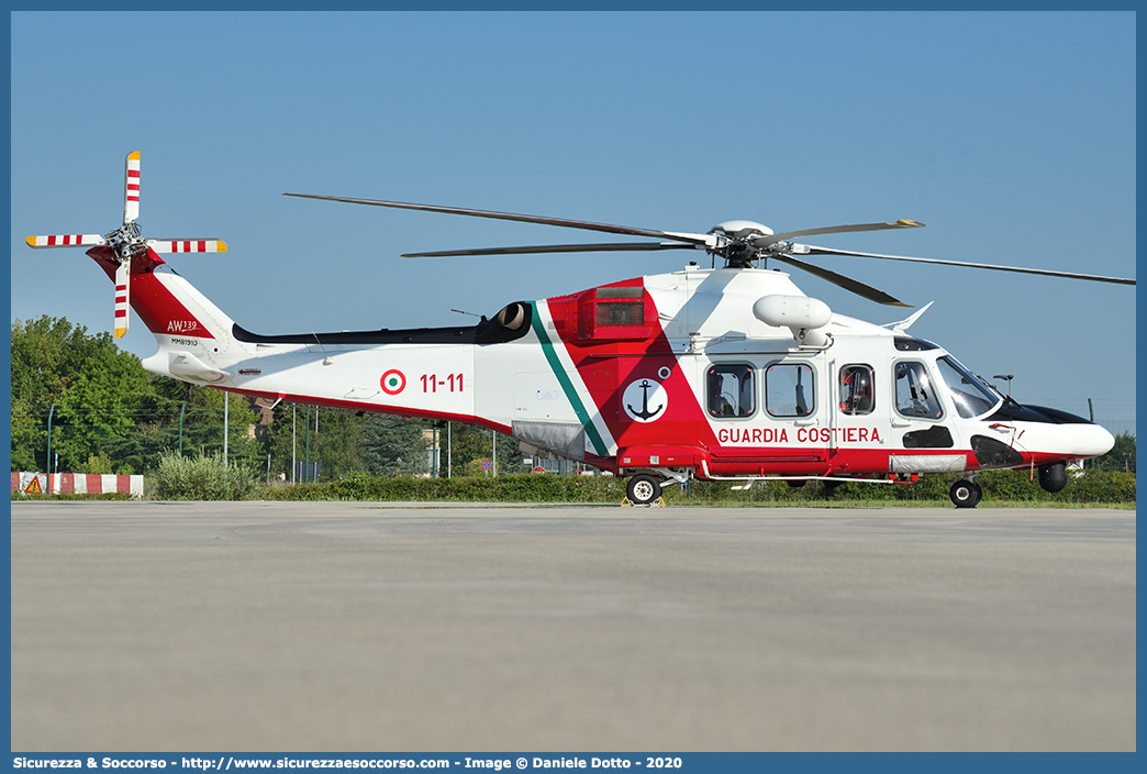 MM81910 / 11-11 "Nemo 11"
Corpo delle Capitanerie di Porto
Guardia Costiera 
Agusta Westland AW139
Parole chiave: CP;C.P.;Guardia;Costiera;Capitaneria;Capitanerie;di;Porto;Agusta;Westland;AW139