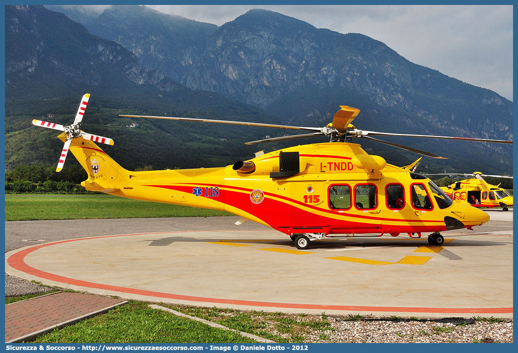 I-TNDD
Corpo Permanente dei Vigili del Fuoco Trento
Nucleo Elicotteri
Agusta Westland AW139
Parole chiave: VF;V.F.;Vigili del Fuoco;Vigili;Fuoco;Corpo;Permanente;Trento;Nucleo;Elicotteri;Agusta;Westland;AW;139;I-TNDD;TNDD