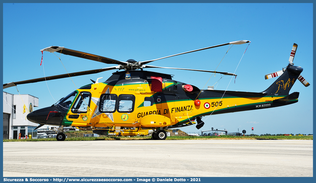 MM82000 / GF 505
Guardia di Finanza
R.O.A.N. Componente Aerea
Leonardo Helicopters UH169A
Parole chiave: GdiF;G.D.F.;GDF;Guardia di Finanza;R.O.A.N.;ROAN;Componente Aerea;Leonardo;Helicopters;Agusta;Westland;AW169;UH169A