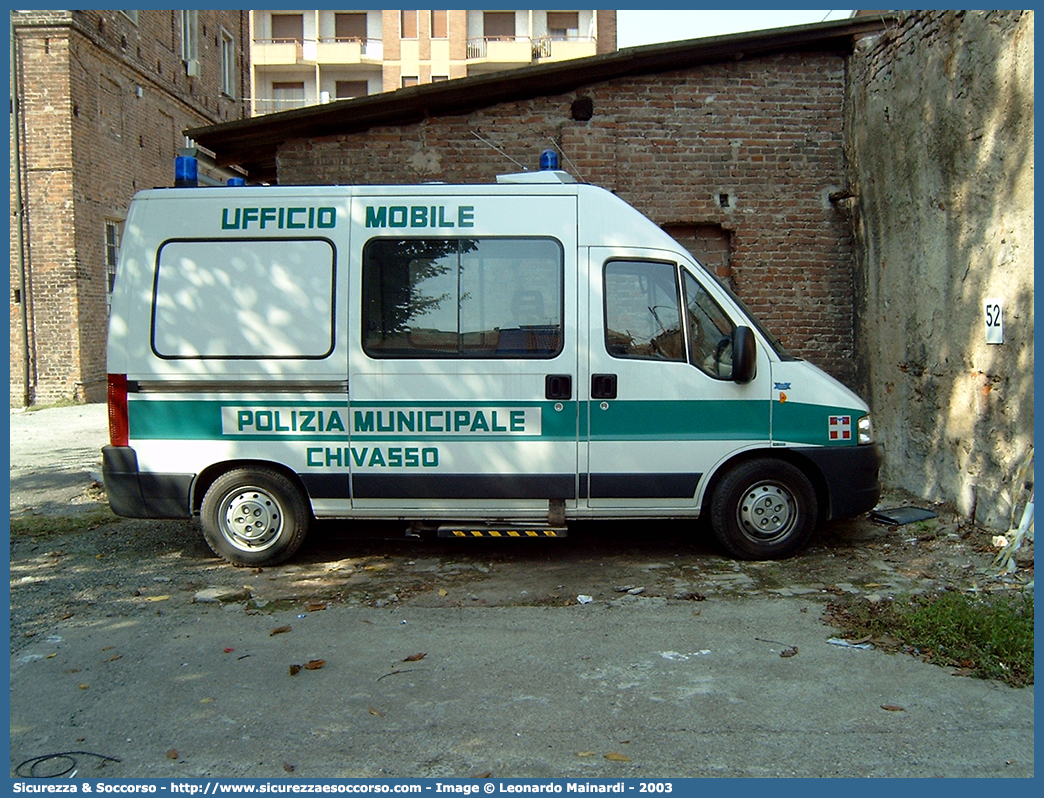 -
Polizia Municipale
Comune di Chivasso
Fiat Ducato II serie restyling
Parole chiave: PL;P.L.;PM;P.M.;Polizia;Locale;Municipale;Chivasso;Fiat;Ducato