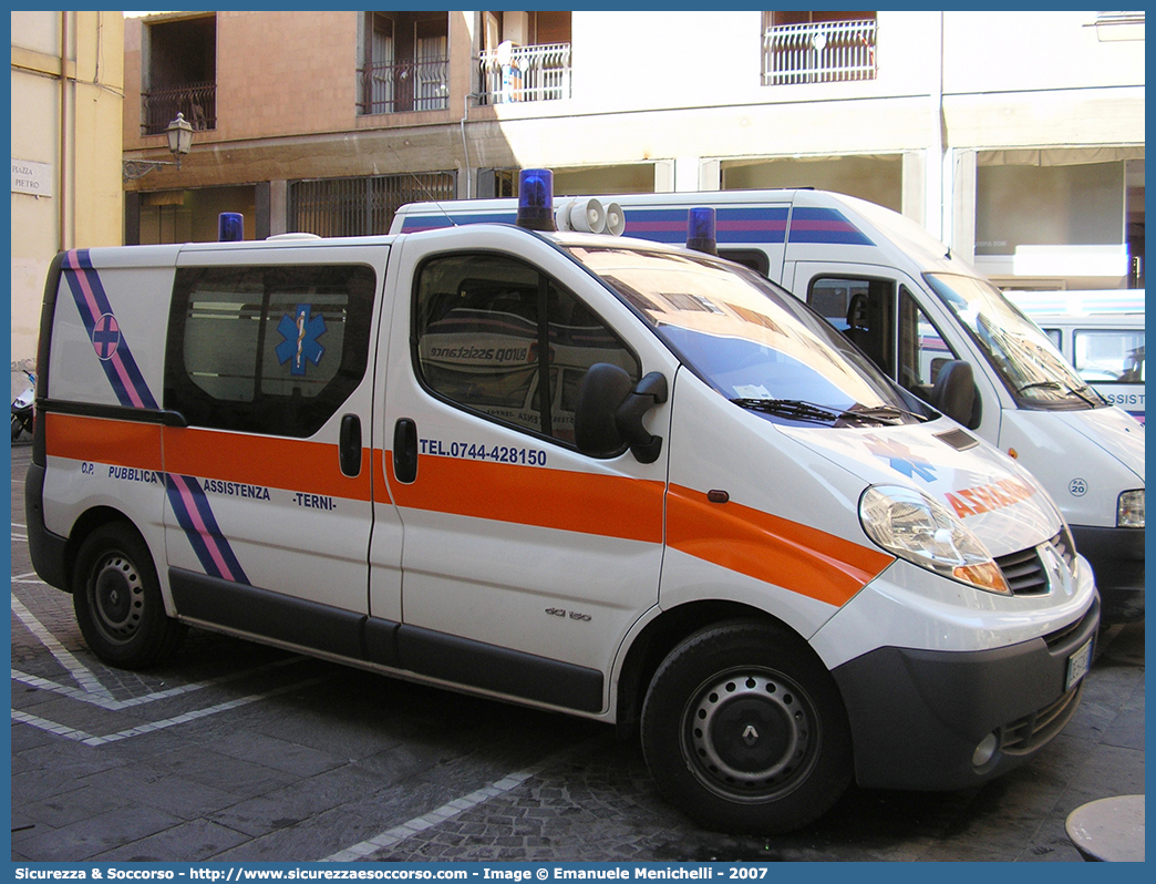 -
O.P. Pubblica Assistenza Terni ODV
Renault Trafic III serie restyling
Allestitore Bollanti S.r.l.
Parole chiave: O.P.;OP;P.A.;PA;Opera;Pia;Pubblica;Assistenza;Terni;Renault;Trafic;Bollanti;Ambulanza;Autoambulanza