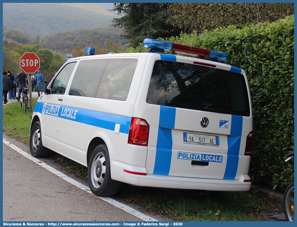 Polizia Locale YA317AE
Polizia Locale
Comune di Aviano
Volkswagen Transporter T6
Parole chiave: PL;P.L.;PM;P.M.;Polizia;Locale;Municipale;Aviano;Volkswagen;Transporter;T6