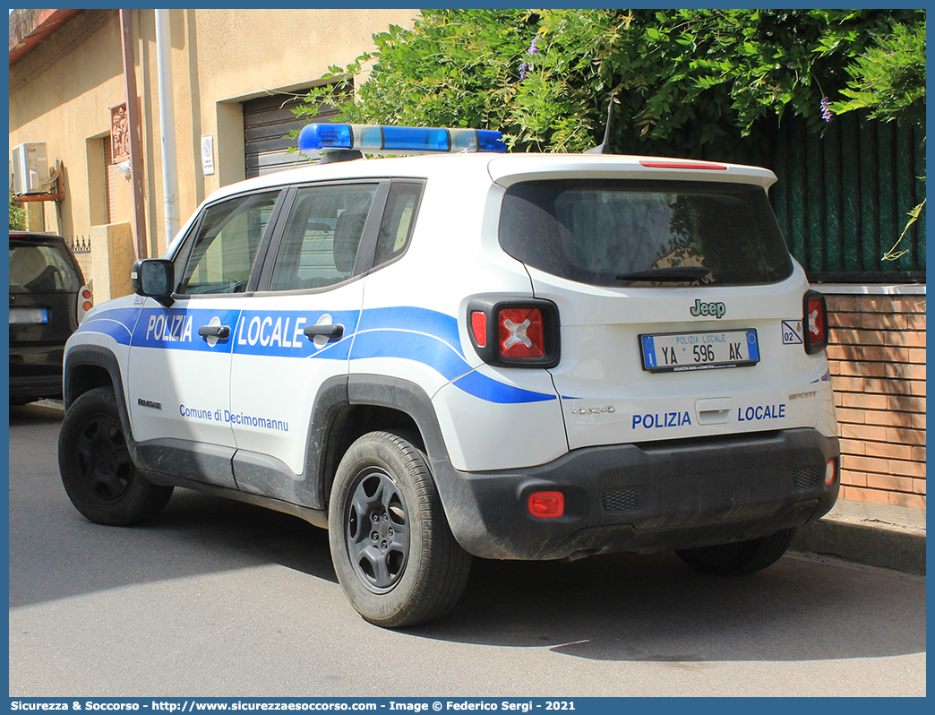 Polizia Locale YA596AK
Polizia Locale
Comune di Decimomannu
Jeep Renegade I serie restyling
Parole chiave: PM;P.M.;PL;P.L.;Polizia;Municipale;Locale;Decimomannu;Jeep;Renegade