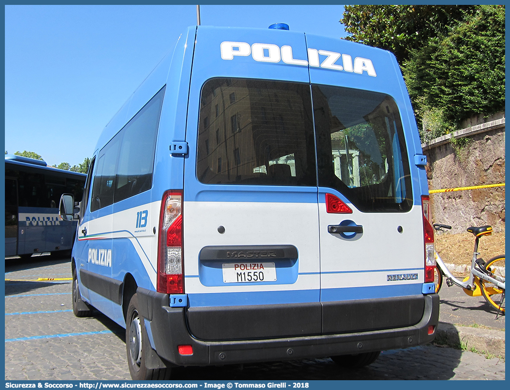 Polizia M1550
Polizia di Stato
Renault Master IV serie
Allestitore Focaccia Group S.r.l.
Parole chiave: PS;P.S.;Polizia;Stato;Pubblica;Sicurezza;Polizia di Stato;Renault;Master;Focaccia