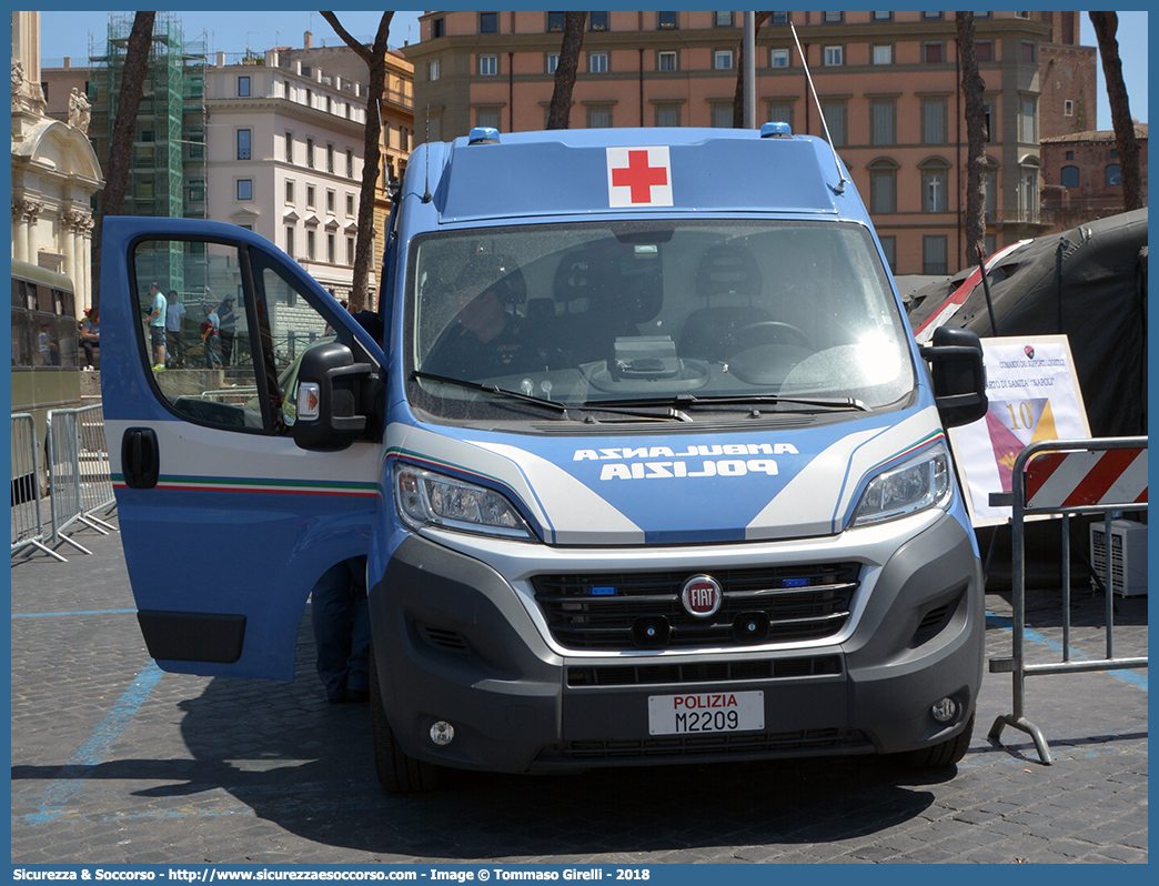 Polizia M2209
Polizia di Stato
Servizio Sanitario
Fiat Ducato III serie restyling
Allestitore Boneschi S.r.l.
Parole chiave: PS;P.S.;Polizia;di;Stato;Servizio;Sanitario;Fiat;Ducato;X290;Boneschi