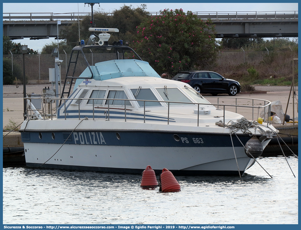 PS 663
Polizia di Stato
Polizia del Mare
CNG Motovedetta Classe Squalo
Parole chiave: PS;P.S.;Polizia;di;Stato;Navale;Mare;CNG;Motovedetta;Classe;Squalo