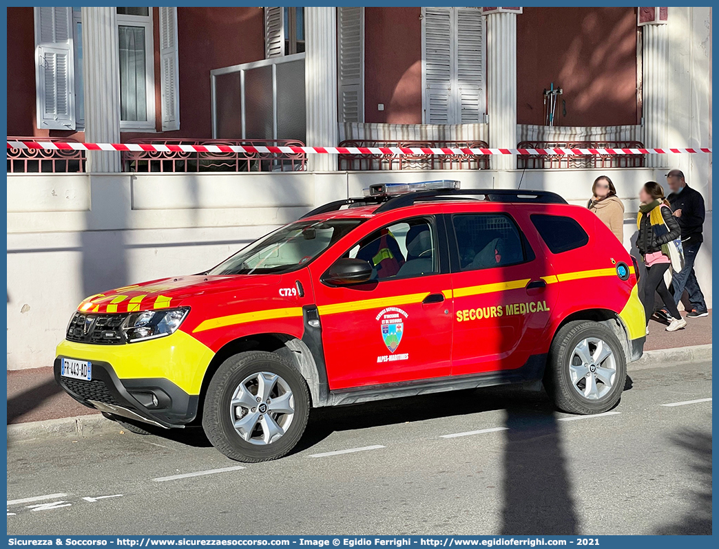 C729
République Française
SDIS 06 des Alpes-Maritimes
Dacia Duster II generation
Secours Medical
Parole chiave: République;Française;SDIS;S.D.I.S.;Service;Départemental;Incendie;Secours;06;Sapeurs;Pompiers;des;Alpes;Maritimes;Dacia;Duster