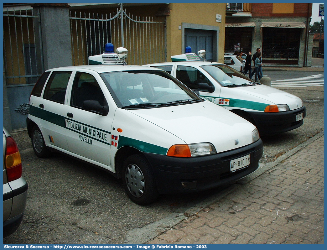 -
Polizia Municipale
Comune di Novello
Fiat Punto I serie
Parole chiave: PM;P.M.;PL;P.L.;Polizia;Municipale;Locale;Novello;Fiat;Punto