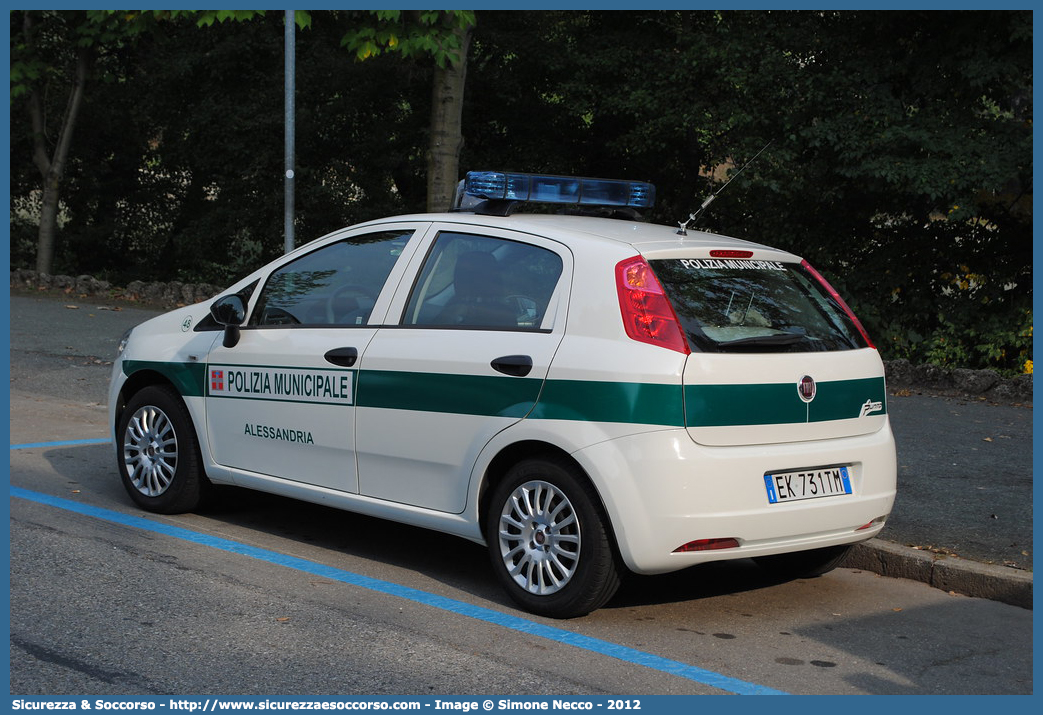 -
Polizia Municipale
Comune di Alessandria
Fiat Grande Punto
Parole chiave: PL;P.L.;PM;P.M.;Polizia;Locale;Municipale;Alessandria;Fiat;Grande;Punto