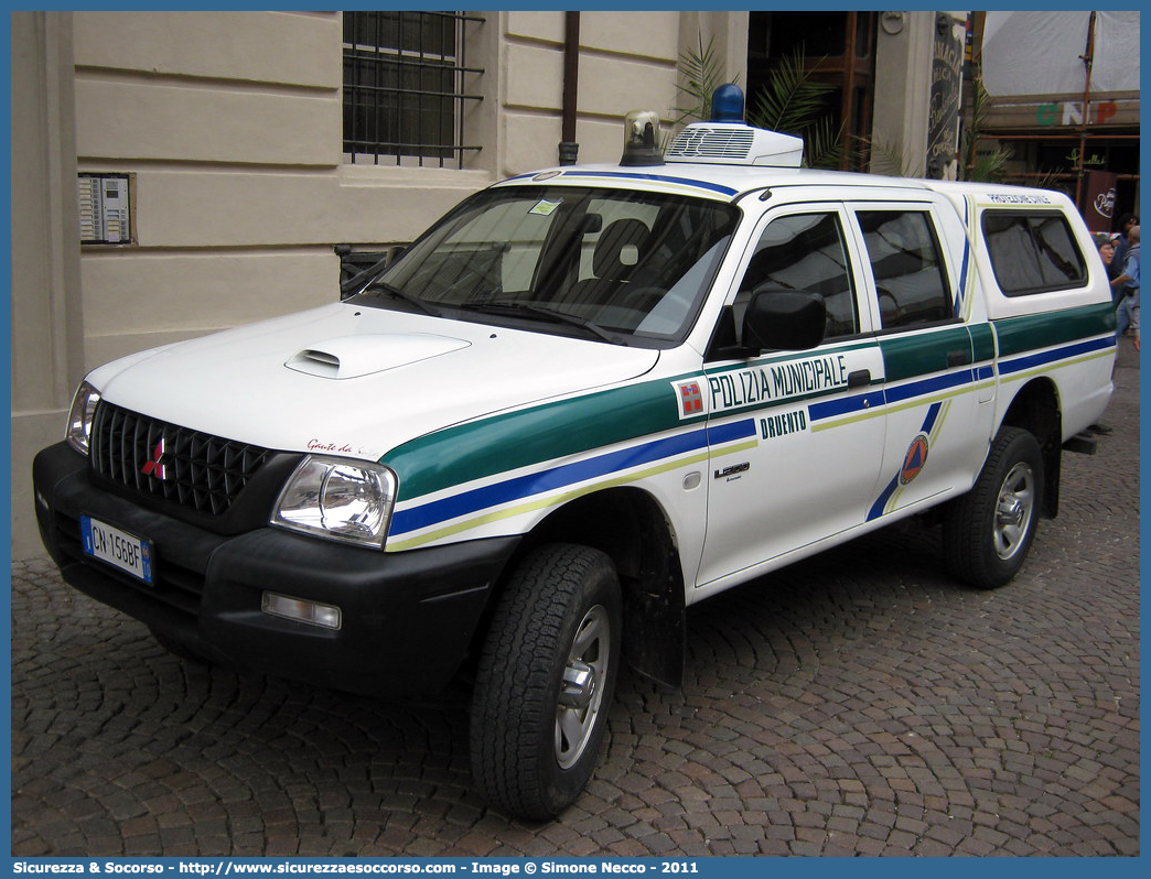 -
Polizia Municipale
Comune di Druento
Mitsubishi L200 III serie restyling
Parole chiave: PL;P.L.;PM;P.M.;Polizia;Locale;Municipale;Druento;Fiat;Punto