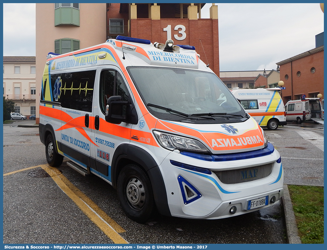 15
Misericordia di Bientina
Fiat Ducato III serie restyling
Allestitore MAF S.n.c.
Parole chiave: Misericordia;Misericordie;Ambulanza;Autoambulanza;Fiat;Ducato;MAF;M.A.F.;Bientina