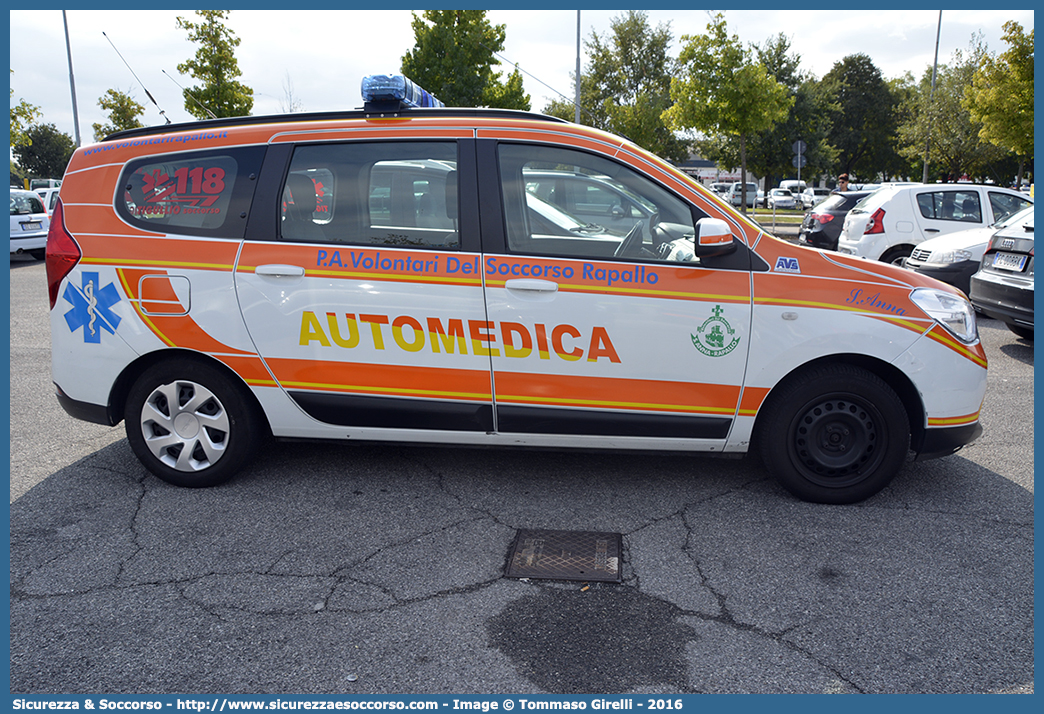 4519 - Tango 2
P.A. Volontari del Soccorso 
S.Anna Rapallo ODV
Dacia Lodgy
Allestitore AVS S.a.s.
Parole chiave: P.A.;PA;Pubblica;Assistenza;Volontari;Soccorso;S.Anna;Rapallo;Dacia;Lodgy;AVS