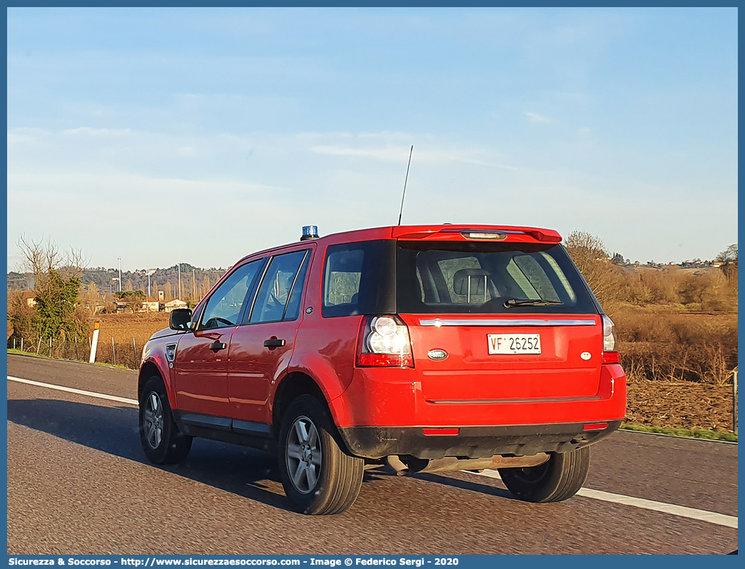 VF 26252
Corpo Nazionale Vigili del Fuoco
Land Rover Freelander 2
Parole chiave: VVF;V.V.F.;Corpo;Nazionale;Vigili;del;Fuoco;Vigili;Land Rover;Freelander