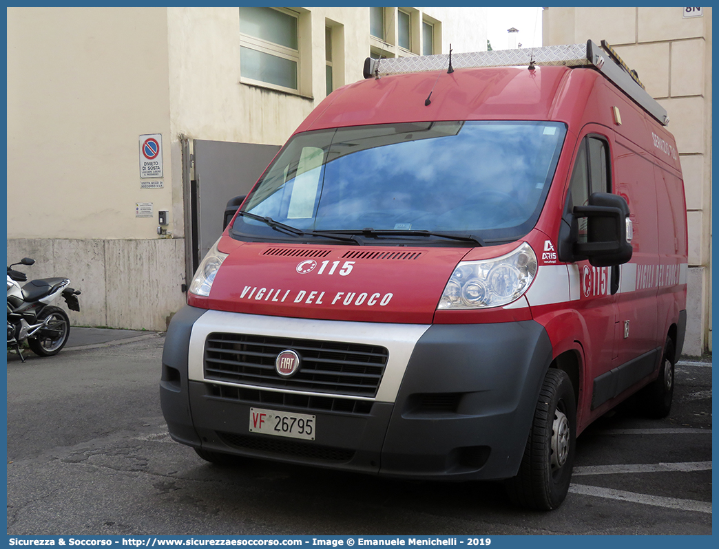 VF 26795
Corpo Nazionale Vigili del Fuoco
Servizio TLC
Fiat Ducato III serie
Allestitore Aris S.p.A.
Parole chiave: VVF;V.V.F.;Corpo;Nazionale;Vigili;del;Fuoco;Servizio;TLC;Telecomunicazioni;Radio;Fiat;Ducato;Aris