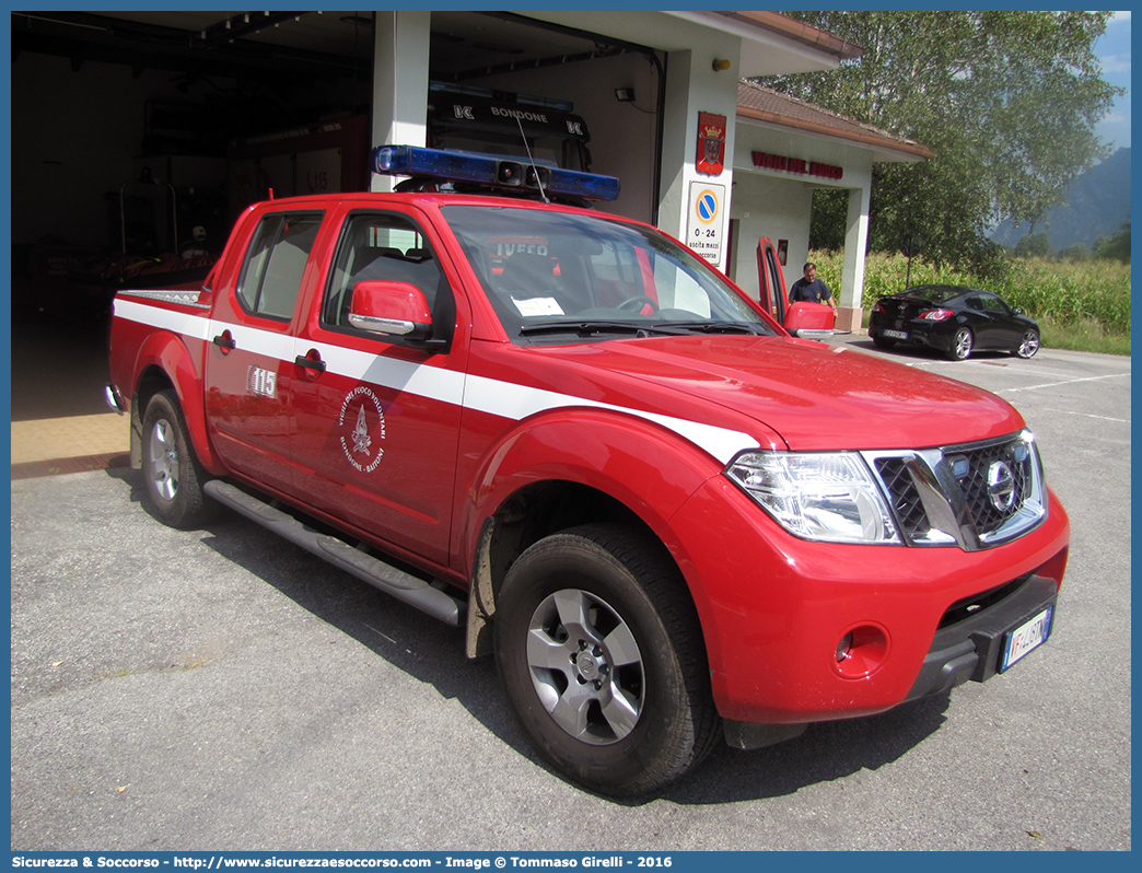 VF 4J8TN
Vigili del Fuoco Volontari Bondone
Nissan Navara II serie
Parole chiave: VF;V.F.;Vigili;del;Fuoco;Volontari;Bondone;Nissan;Navara