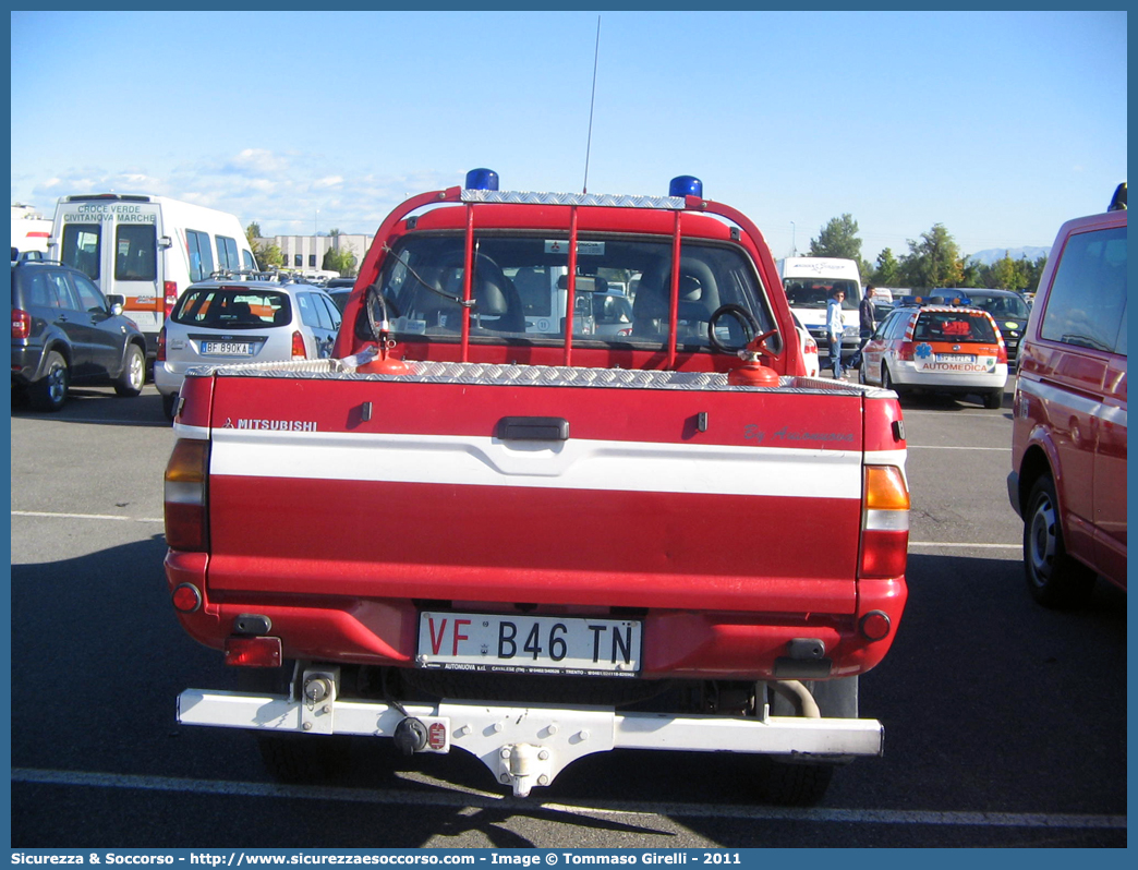 VF B46TN
Corpo Vigili del Fuoco Volontari Levico Terme
Mitsubishi L200 III serie restyling
Parole chiave: VFV;V.F.V.;Corpo;Vigili;del;Fuoco;Volontari;Levico;Terme;Mitsubishi;L200