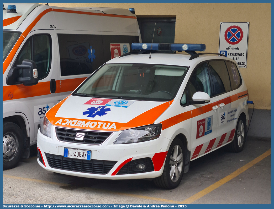 2318
118 Macerata Soccorso
AST Macerata
Seat Alhambra III serie
Allestitore Mariani Fratelli S.r.l.
(variante)
Parole chiave: 118;Macerata;Soccorso;AST;Macerata;Automedica;Automedicalizzata;Auto Medica;Auto Medicalizzata;Seat;Alhambra;Mariani;Fratelli