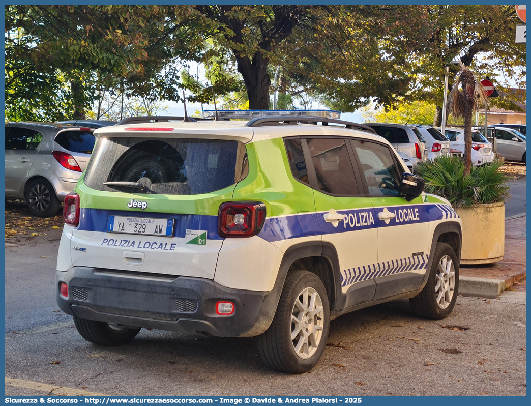 Polizia Locale YA329AW
Polizia Locale
Comune di Città Sant'Angelo
Jeep Renegade I serie restyling
Parole chiave: Polizia;Locale;Municipale;Città Sant'Angelo;Citta Sant Angelo;Jeep;Renegade;YA329AW;YA 329 AW