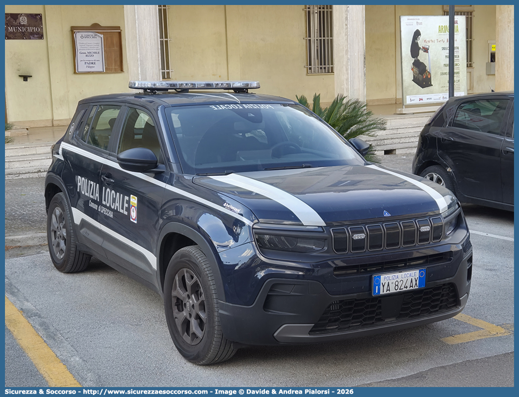 Polizia Locale YA824AX
Polizia Locale
Comune di Specchia
Jeep Avenger I serie
Allestitore Bertazzoni S.r.l.
Parole chiave: Polizia;Locale;Municipale;Specchia;Jeep;Avenger;Bertazzoni;YA824AX;YA 824 AX